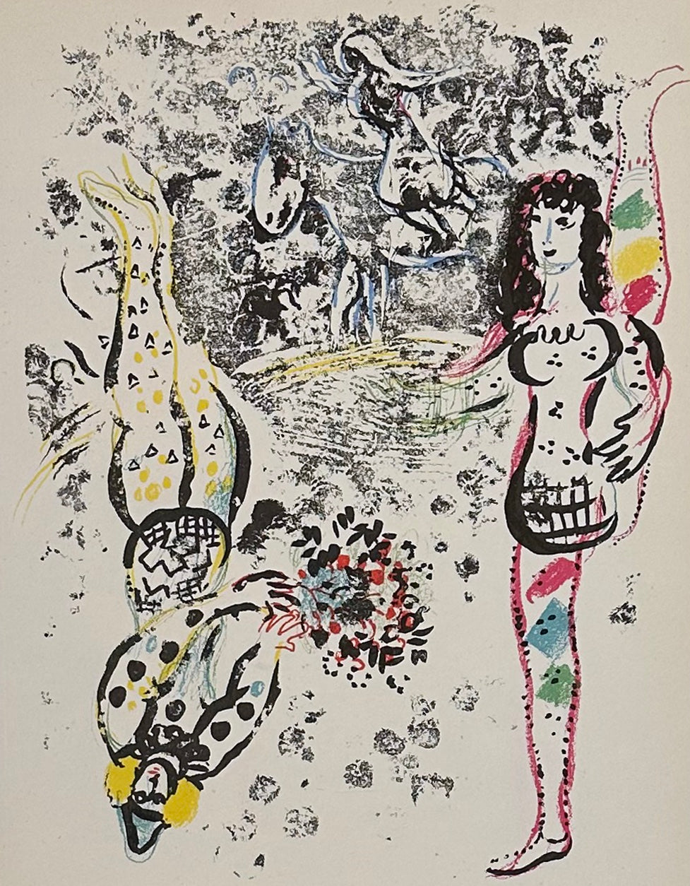 Marc Chagall Acrobats at Play (Cramer 56 Mourlot 401) 1963