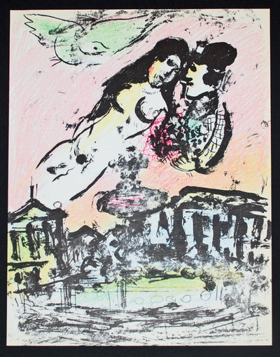 Marc Chagall The Lovers' Heaven (Cramer 56 Mourlot 393) 1963