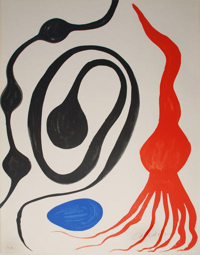 Alexander Calder Aquatic Forms With Red Squid 1975