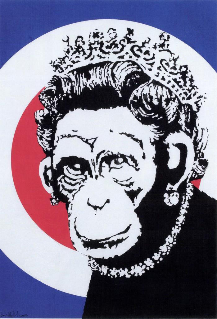 Banksy Monkey Queen 2003