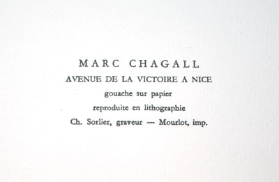 Charles Sorlier after Marc Chagall Avenue De La Victoire at Nice (CS 31) 1967