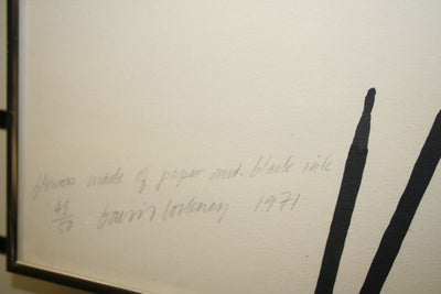 David Hockney Flowers Made of Paper and Black Ink 1971