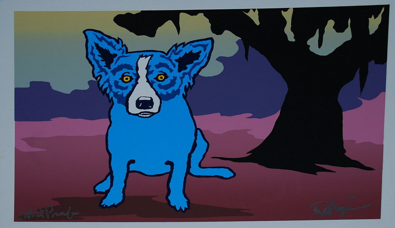 George Rodrigue Blue For You: Split-front (Homer p 77) 1993