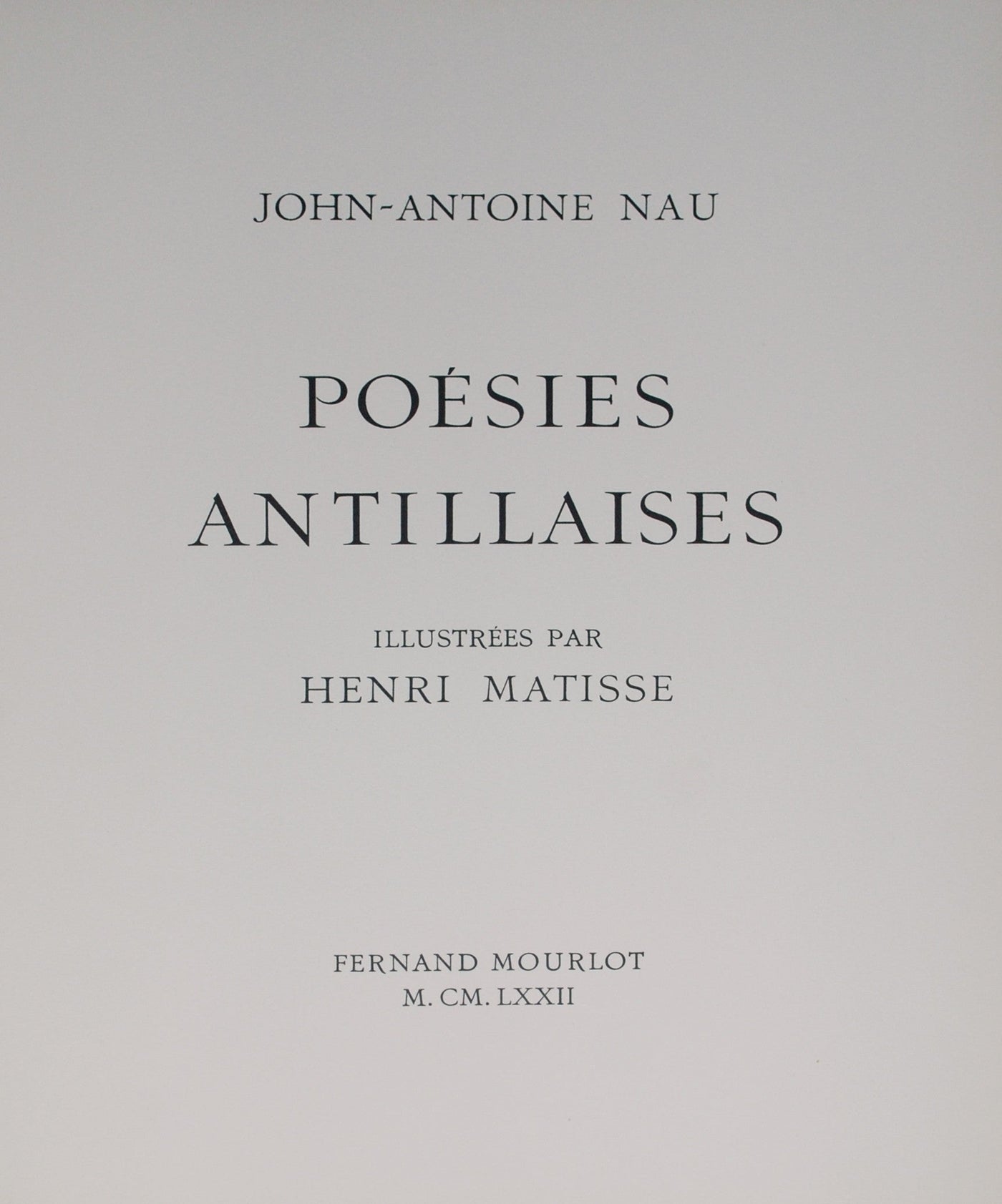 Henri Matisse Cover Page from Poesies Antillaises (Duthuit 37) 1972