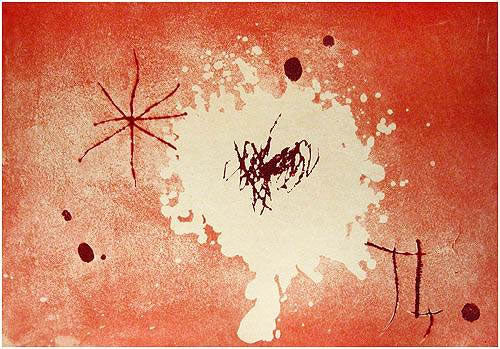 Joan Miro Cantic del Sol, Plate 22 (Dupin 852) 1975