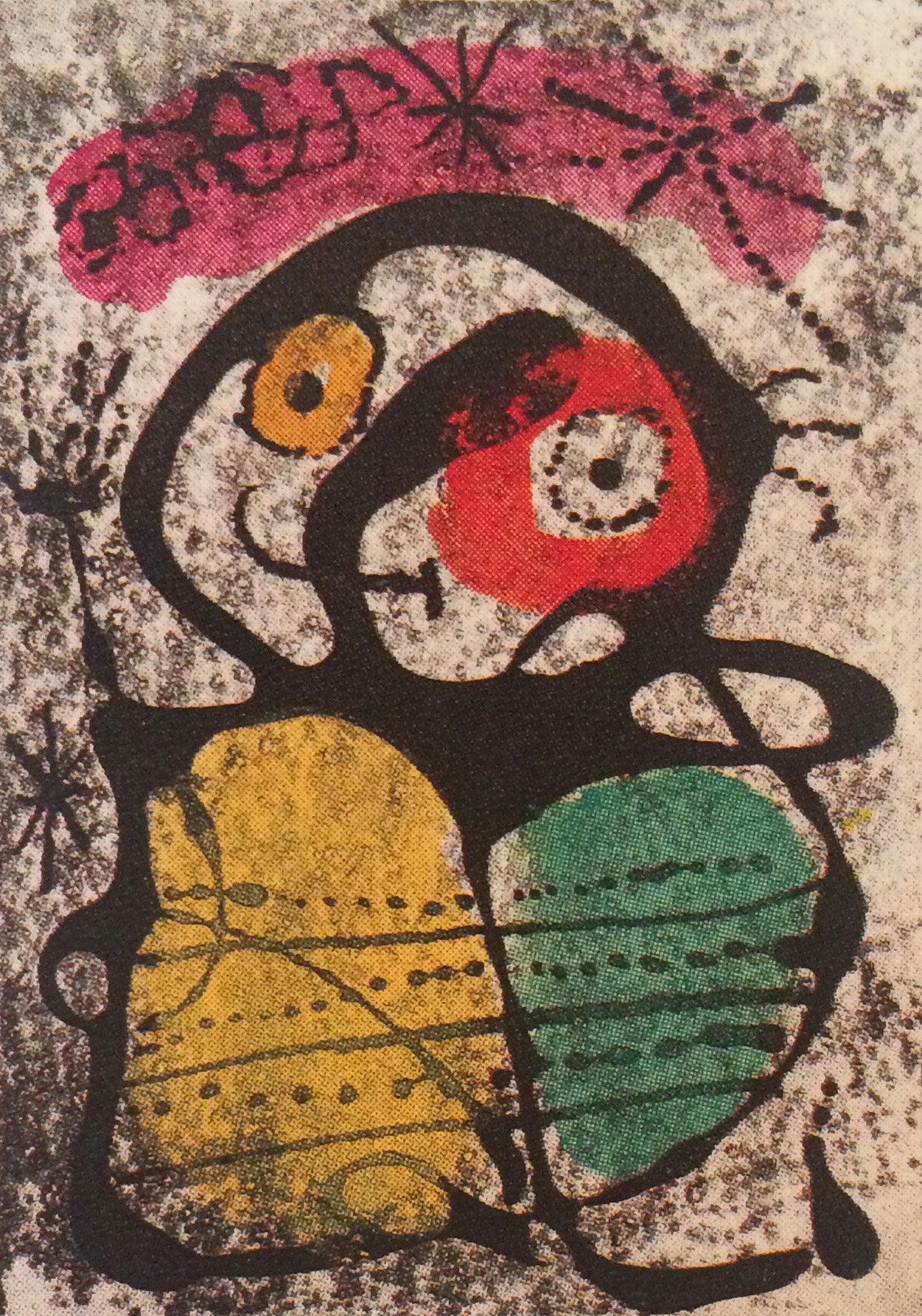 Joan Miro Constellations, Etching (Heightened in Watercolor by the Artist) (Cramer No. 58) 1959