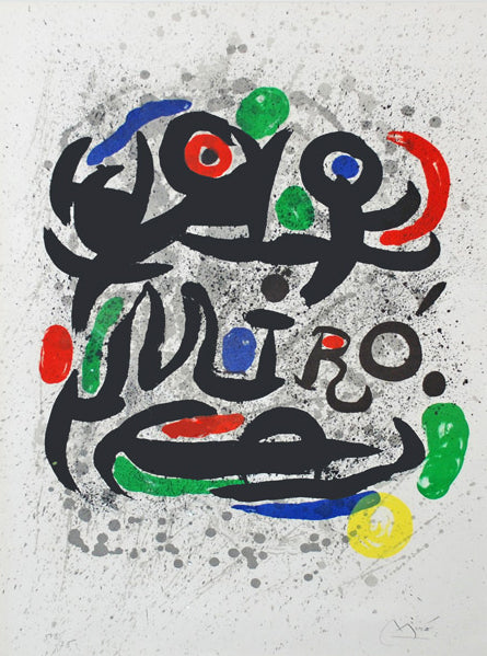 Joan Miro Poster for the Exhibition "Joan Miro: Oeuvre Grave et Lithographie" (Mourlot 627) 1969