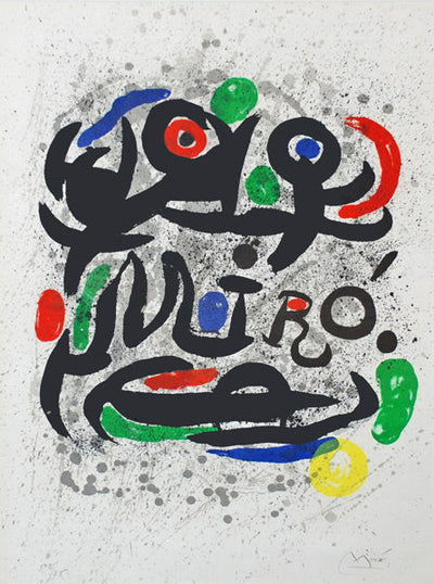 Joan Miro Poster for the Exhibition "Joan Miro: Oeuvre Grave et Lithographie" (Mourlot 627) 1969