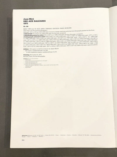 Joan Miro Ubu aux Baleares, Plate 11 (Mourlot 767) 1971