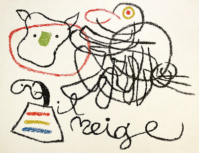 Joan Miro Ubu aux Baleares, Plate 20 (Mourlot 776) 1971