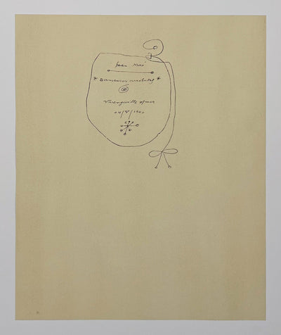 Joan Miro (after) Danseuses acrobates (Acrobatic Dancers), Plate X (Cramer No. 58) 1959