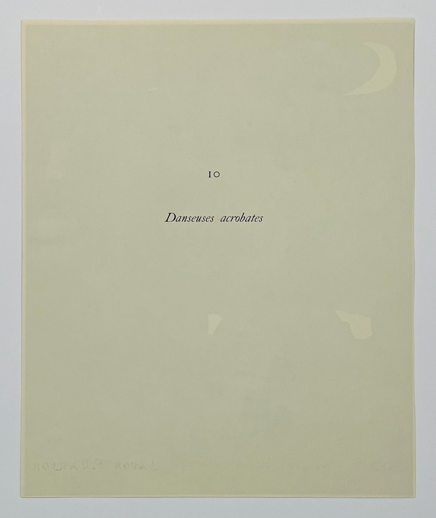 Joan Miro (after) Danseuses acrobates (Acrobatic Dancers), Plate X (Cramer No. 58) 1959
