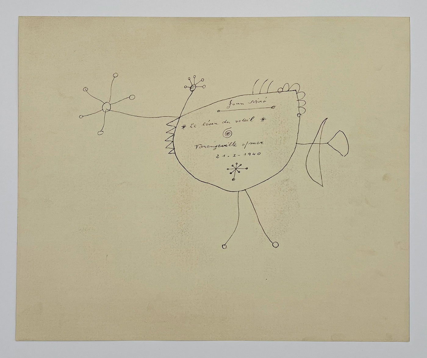 Joan Miro (after) Le Lever du soleil (Sunrise), Plate I (Cramer No. 58) 1959