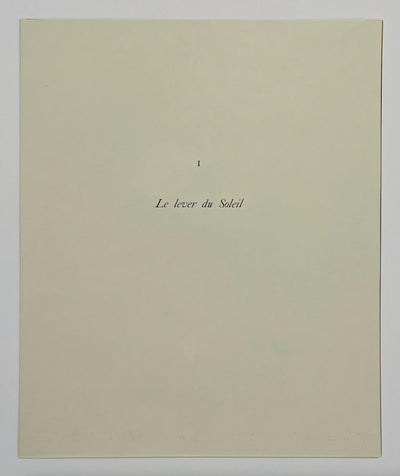 Joan Miro (after) Le Lever du soleil (Sunrise), Plate I (Cramer No. 58) 1959