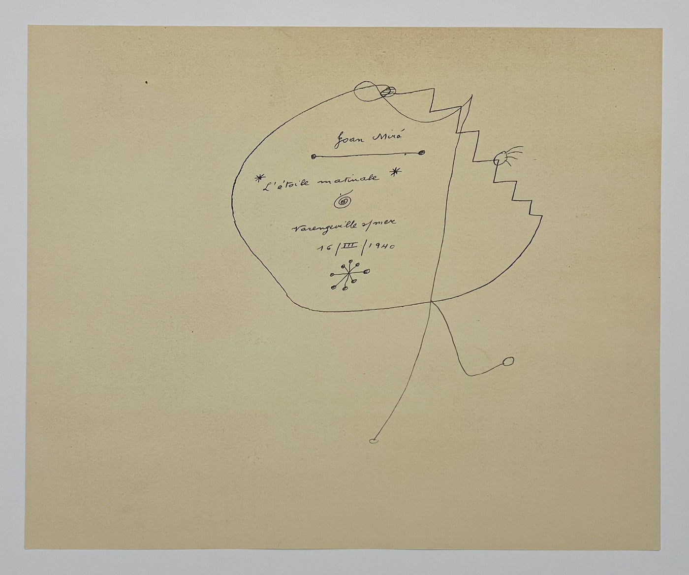 Joan Miro (after) L'etoile mantinale (Morning Star), Plate VI (Cramer No. 58) 1959