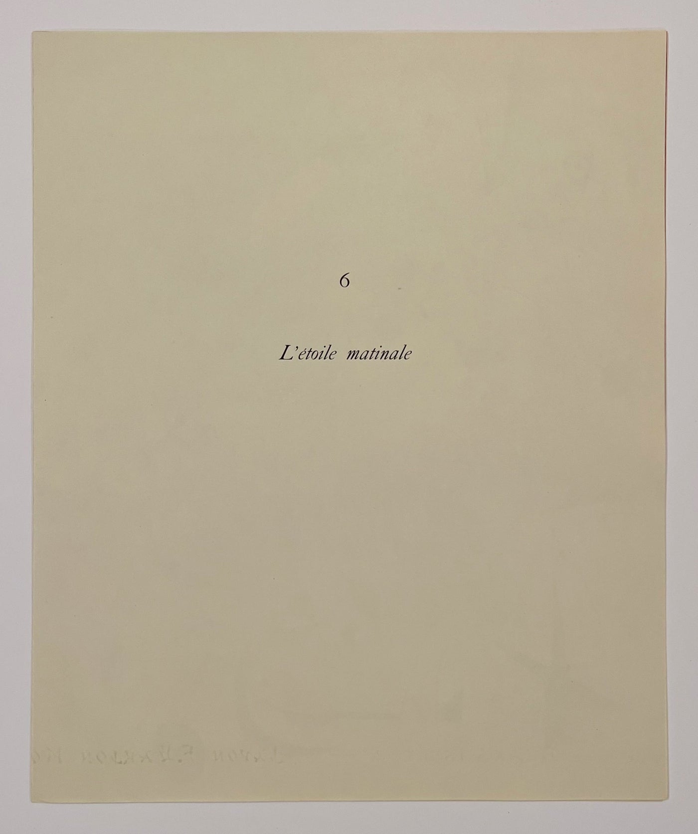 Joan Miro (after) L'etoile mantinale (Morning Star), Plate VI (Cramer No. 58) 1959