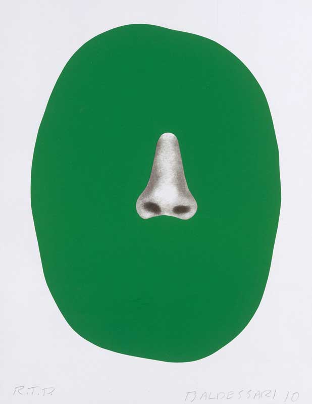 John Baldessari Nose/ Silhouette: Green 2010