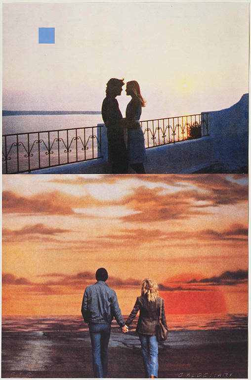 John Baldessari Two Sunsets (One with Square Blue Moon) 1994