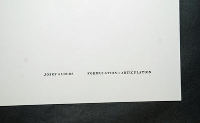 Josef Albers Formulation:Articulation 1972