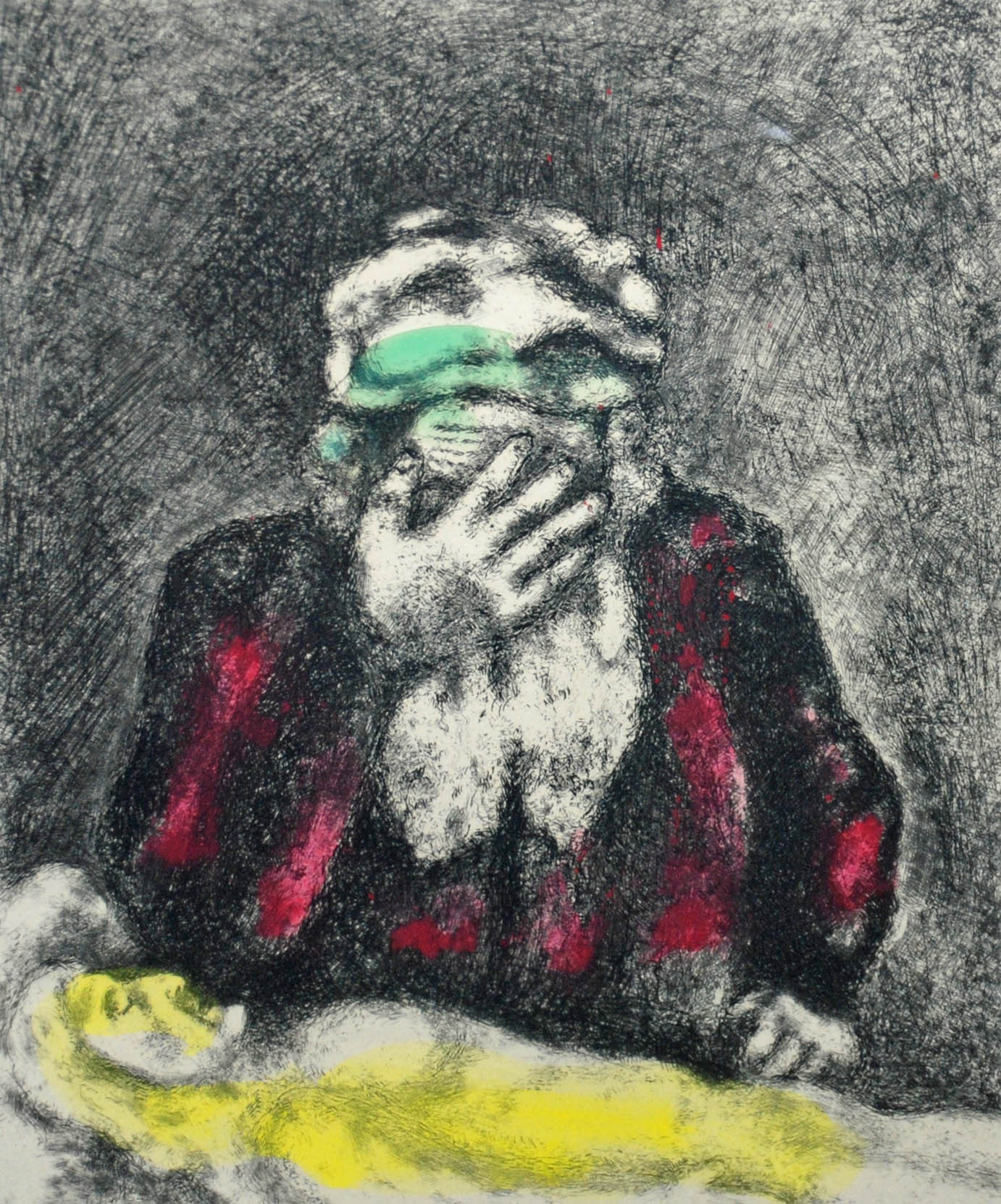Marc Chagall Abraham Weeping for Sarah (Cramer 30) 1958