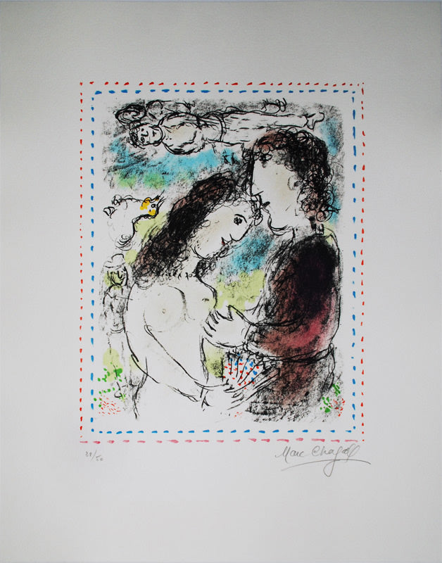 Marc Chagall At the Dawn of Love (Mourlot 1018) 1983