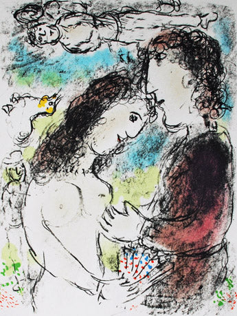 Marc Chagall At the Dawn of Love (Mourlot 1018) 1983