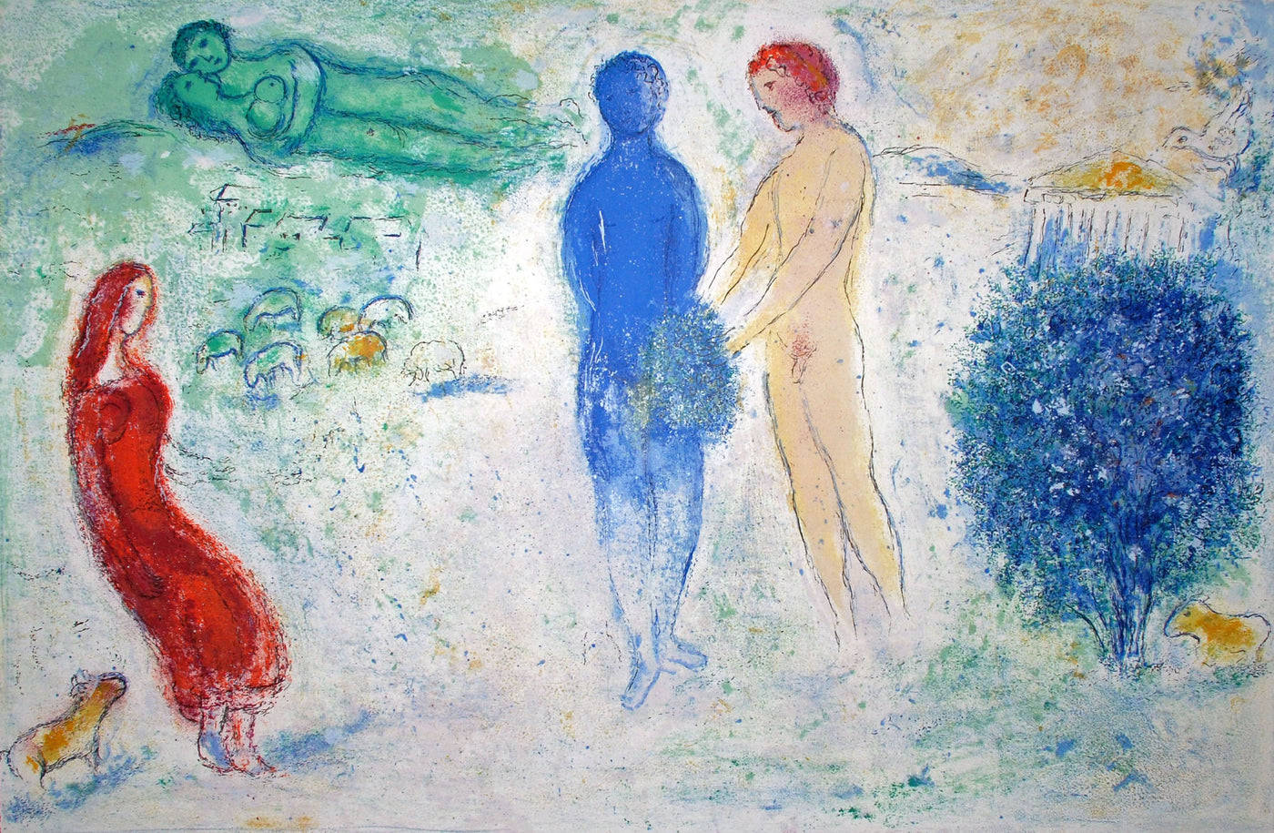 Marc Chagall Chloe's Judgement, from Daphnis and Chloe (Mourlot 315, Cramer 46) 1961