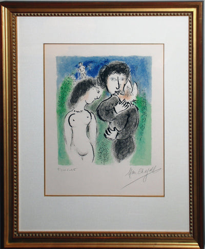 Marc Chagall Couple Verte et Bleue (Mourlot 841) 1976