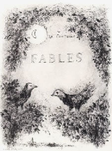 Marc Chagall Cover from Les Fables de la Fontaine, Volume II 1952