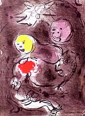 Marc Chagall Daniel in the Lions' Den (Cramer 25 Mourlot 142) 1956