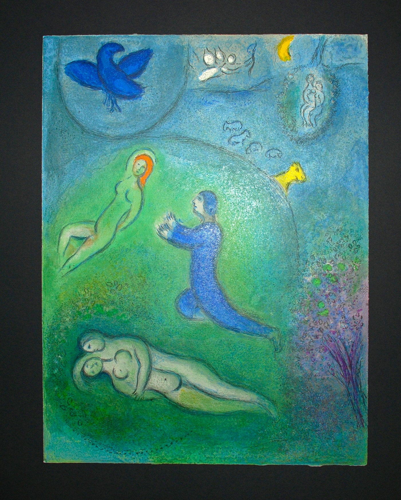 Marc Chagall Daphnis and Lycenion, from Daphnis and Chloe (Mourlot 336, Cramer 46) 1961