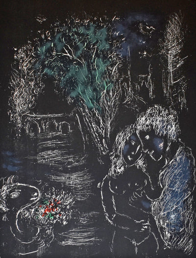 Marc Chagall Green Tree with Lovers (Mourlot 959)