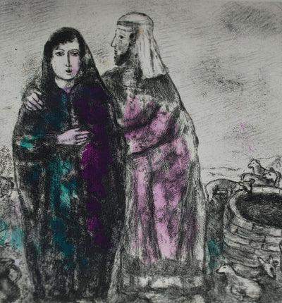 Marc Chagall Meeting of Jacob and Rachel (Cramer 30) 1958