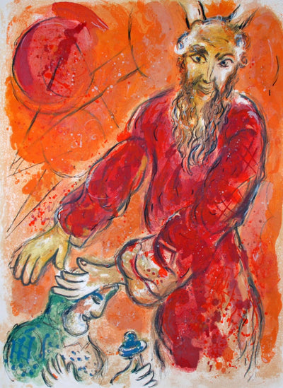 Marc Chagall Moses Blesses Joshua, from The Story of Exodus (Mourlot 456, Cramer no. 64) 1966