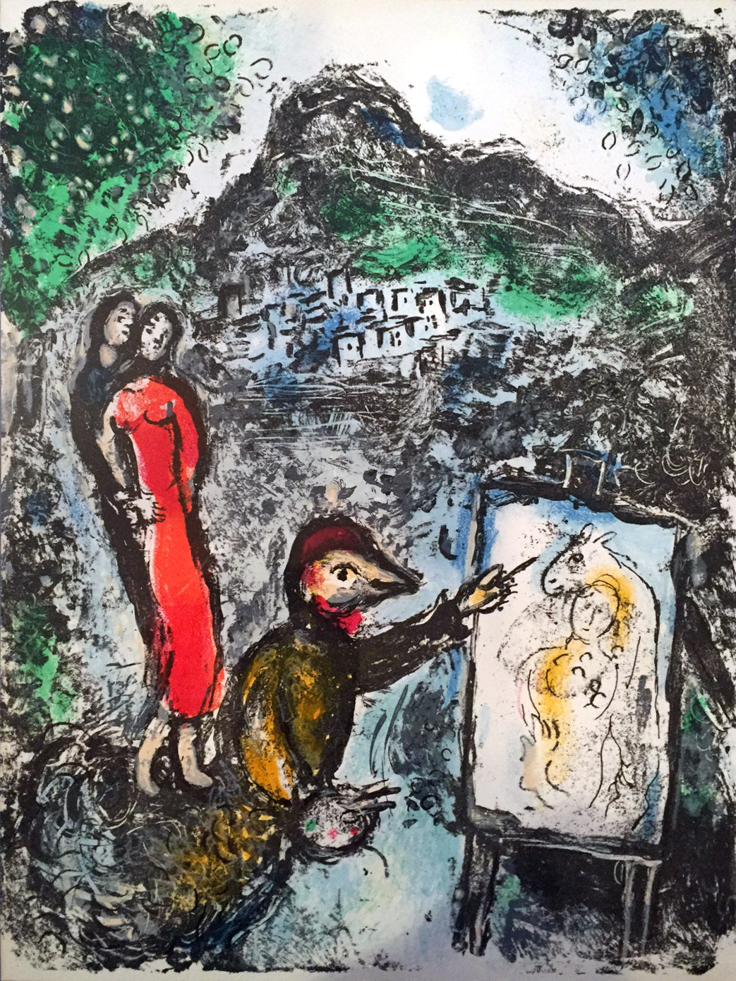 Marc Chagall Near St. Jeannet (Cramer 89 Mourlot 646) 1972