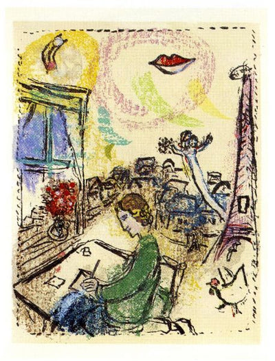 Marc Chagall Poemes Gravure XII (Cramer 74) 1968