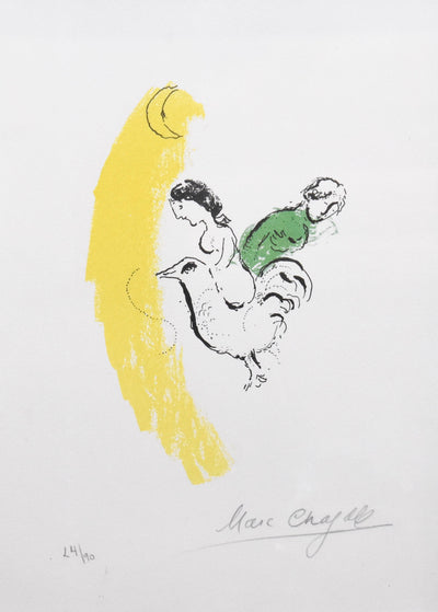Marc Chagall Rooster with Crescent (Mourlot 193) 1957