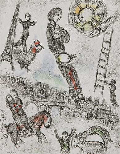 Marc Chagall Souvenir de Paris from Songes (1981) (Cramer 112) 1981