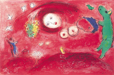 Marc Chagall Springtime on the Meadow, from Daphnis and Chloe (Mourlot 314, Cramer 46) 1961