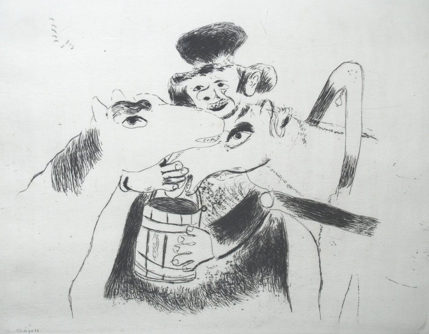 Marc Chagall The Coachman Feeds the Horses (Plate XXVI) (Cramer 17)