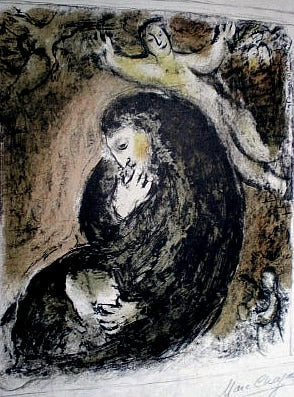 Marc Chagall The Prophet and the Angel (Mourlot 942) 1979
