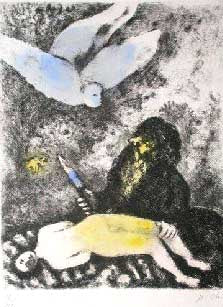Marc Chagall The Sacrifice of Abraham (Cramer 30) 1958