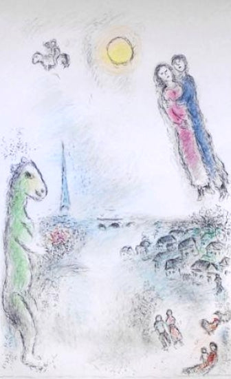 Marc Chagall The Two Banks (Mourlot 974) 1980