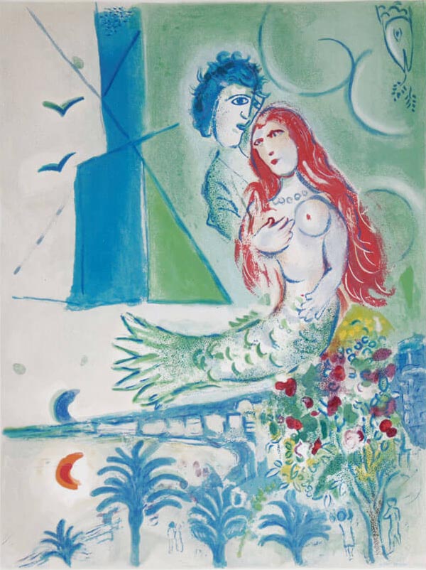 Marc Chagall (after) Sirene au poete (Siren with Poet) (CS 27) 1967