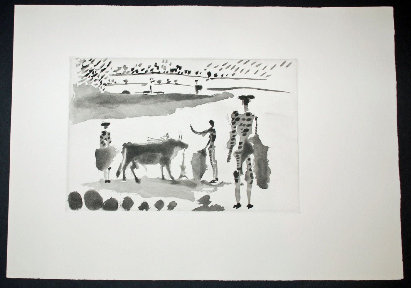 Pablo Picasso Despues de la Estocada el Torero Senala la Muerte del Toro (After the Deathblow the Bullfighter Presents the Death of the Bull) (Cramer no. 100) 1959