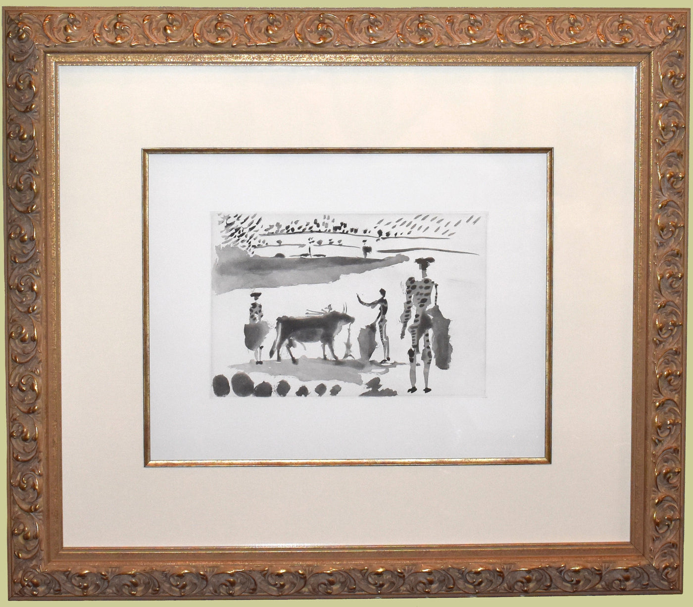 Pablo Picasso Despues de la Estocada el Torero Senala la Muerte del Toro (After the Deathblow the Bullfighter Presents the Death of the Bull) (Cramer no. 100) 1959