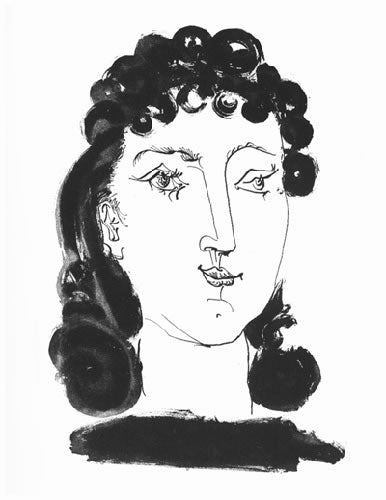 Pablo Picasso Femme aux Cheveux Boucles (Cramer 51) 1948