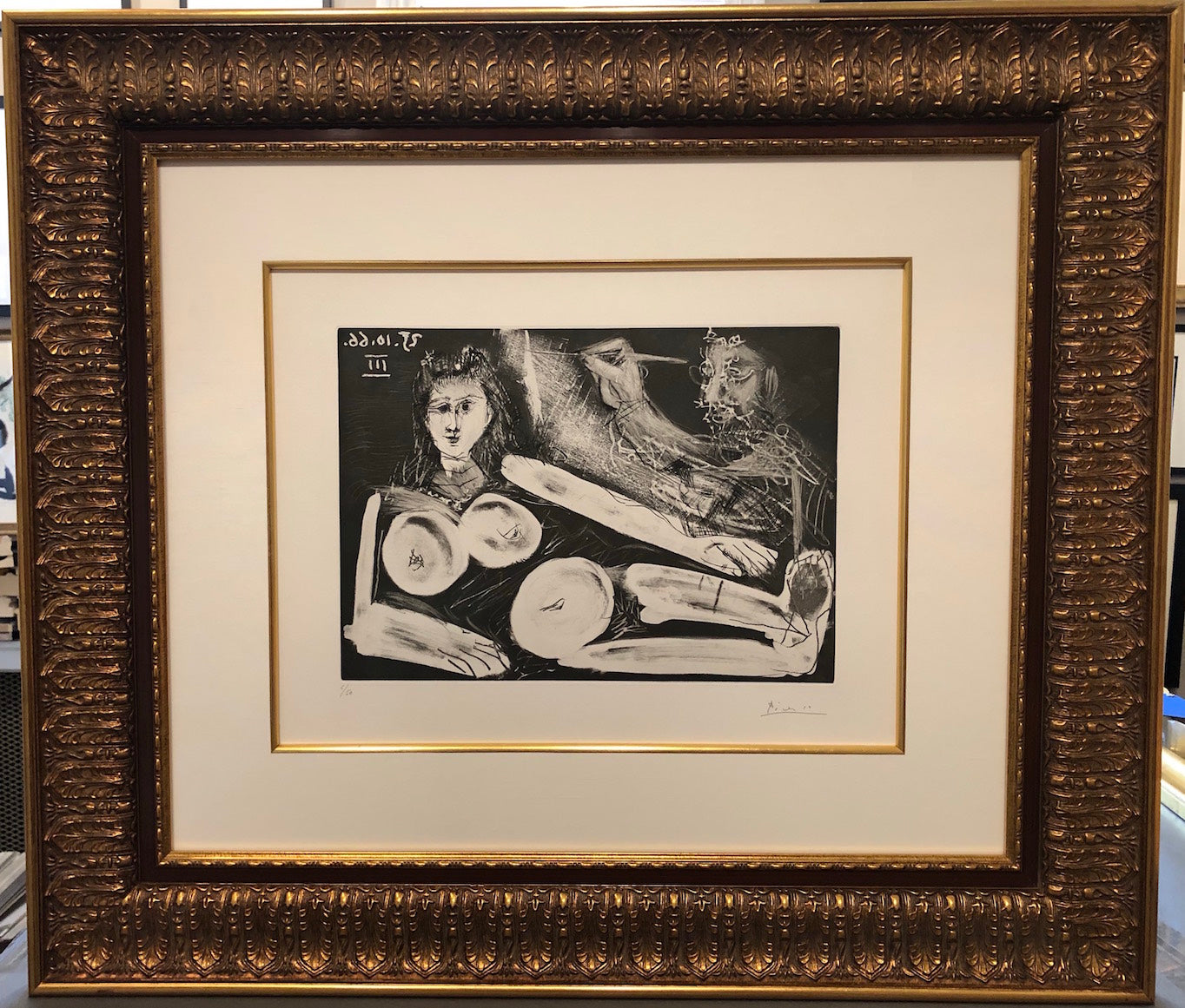 Pablo Picasso Peintre et Mod√®le au Collier (B. 1389; Ba. 1411)