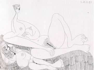 Pablo Picasso Repos, Deux Filles Nues 1971