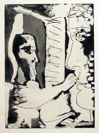 Pablo Picasso Sculpteur et Sculpteur (Sculptor and Sculptor) (Bloch 1187)